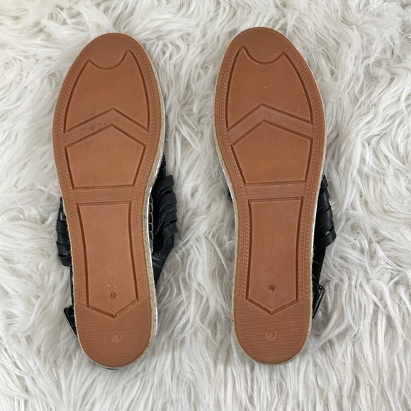 Rebecca Minkoff Womens Gabriel Sandal Black Leather Slingback Espadrille Size 10 - Picture 11 of 12